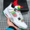 Air Jordan 4 Carnival White University Red-Lucid Green-Black For Sale