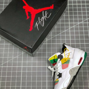 Air Jordan 4 Carnival White University Red-Lucid Green-Black For Sale