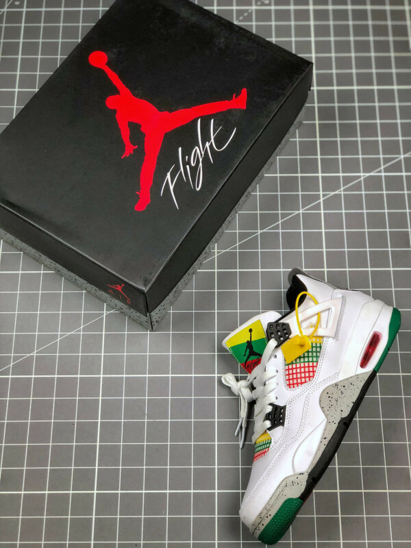 Air Jordan 4 Carnival White University Red-Lucid Green-Black For Sale