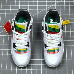 Air Jordan 4 Carnival White University Red-Lucid Green-Black For Sale