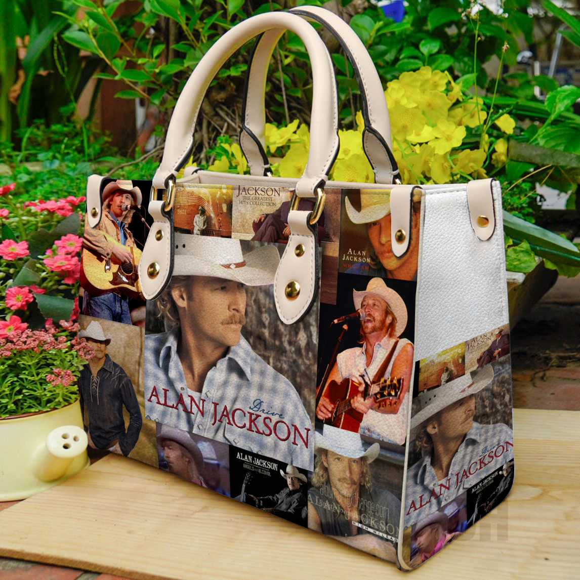 Alan Jackson lover Women Leather Hand Bag