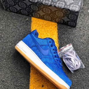 Clot x Nike Air Force 1 PRM Game Royal White-Gum Light Brown For Sale