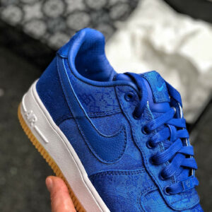 Clot x Nike Air Force 1 PRM Game Royal White-Gum Light Brown For Sale