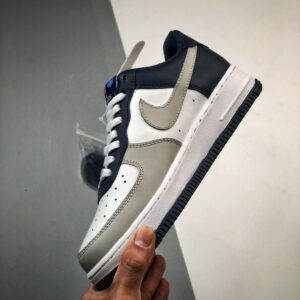 Custom Nike Air Force 1 Low Paris White Grey Navy For Sale