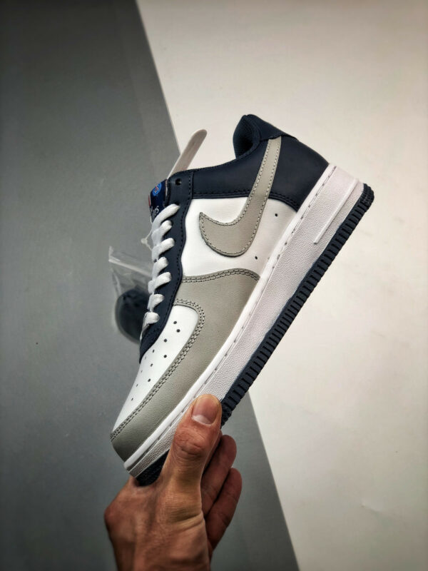 Custom Nike Air Force 1 Low Paris White Grey Navy For Sale