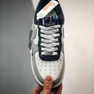 Custom Nike Air Force 1 Low Paris White Grey Navy For Sale