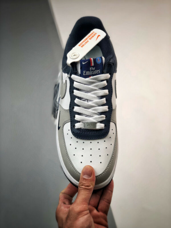 Custom Nike Air Force 1 Low Paris White Grey Navy For Sale