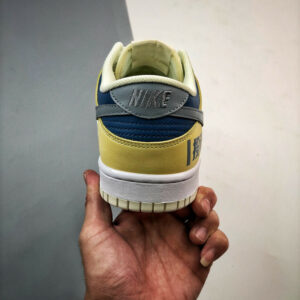 Custom Nike Dunk Low White Yellow Blue For Sale