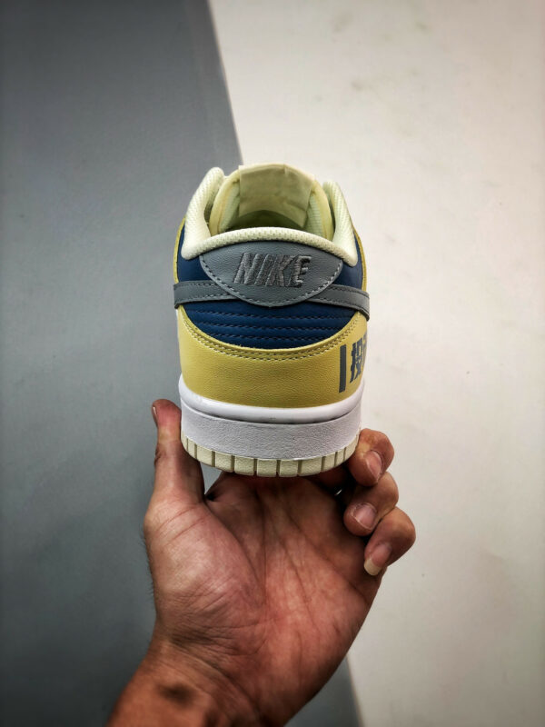 Custom Nike Dunk Low White Yellow Blue For Sale