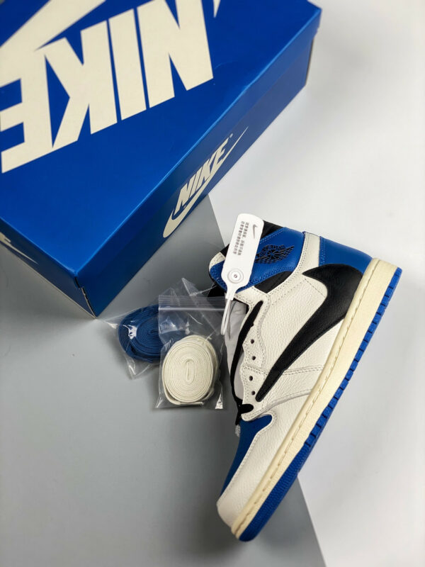 Fragment x Travis Scott x Air Jordan 1 High OG SP Military Blue For Sale