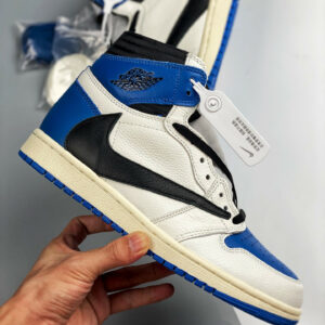 Fragment x Travis Scott x Air Jordan 1 High OG SP Military Blue For Sale