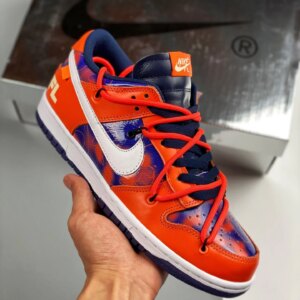 Futura x Off-White x Nike SB Dunk Low Orange Blue For Sale