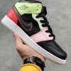 Glow in the Dark Air Jordan 1 Mid GS Pink Yellow Crimson For Sale