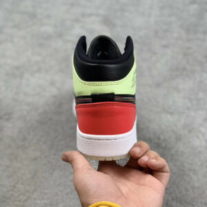 Glow in the Dark Air Jordan 1 Mid GS Pink Yellow Crimson For Sale