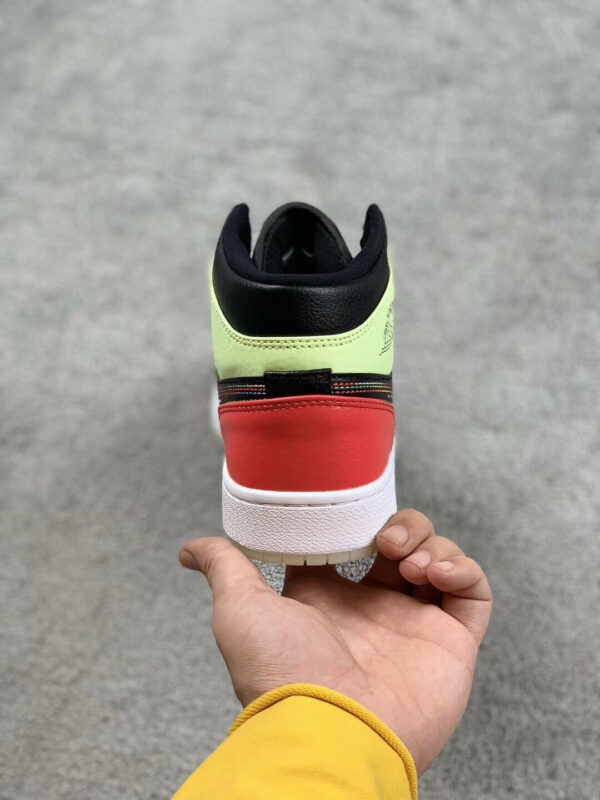 Glow in the Dark Air Jordan 1 Mid GS Pink Yellow Crimson For Sale