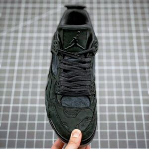 KAWS x Air Jordan 4 Black Black-Clear Glow For Sale