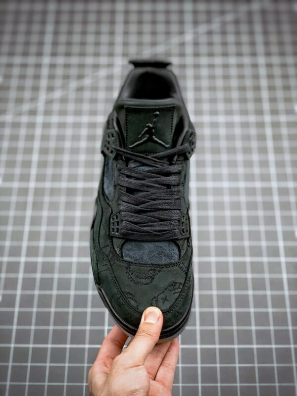 KAWS x Air Jordan 4 Black Black-Clear Glow For Sale