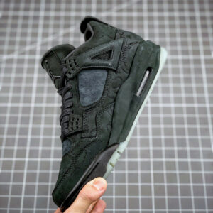 KAWS x Air Jordan 4 Black Black-Clear Glow For Sale