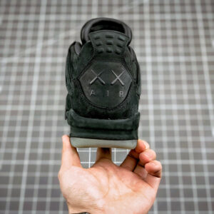 KAWS x Air Jordan 4 Black Black-Clear Glow For Sale