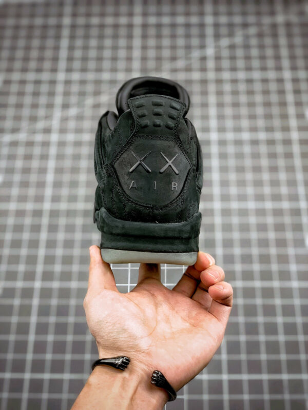 KAWS x Air Jordan 4 Black Black-Clear Glow For Sale