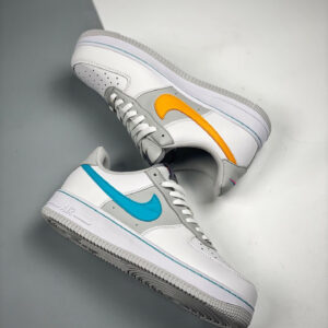 NBA x Nike Air Force 1 Low Fiesta White Grey Fog-Sundial-Blue For Sale