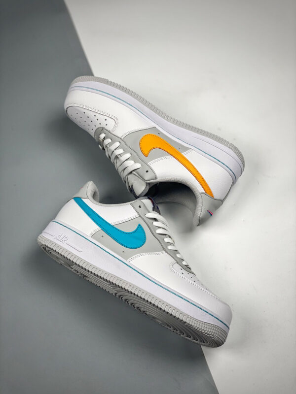 NBA x Nike Air Force 1 Low Fiesta White Grey Fog-Sundial-Blue For Sale