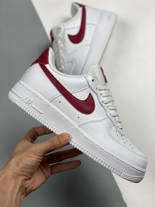 Nike Air Force 1 07 White Noble Red For Sale