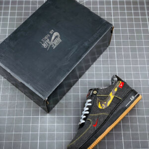 Nike Air Force 1 Camo Denim Black Multi-Color-White For Sale