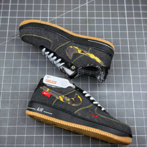 Nike Air Force 1 Camo Denim Black Multi-Color-White For Sale