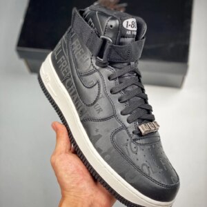 Nike Air Force 1 High 07 Premium Toll Free Black Sail-Vast Grey For Sale