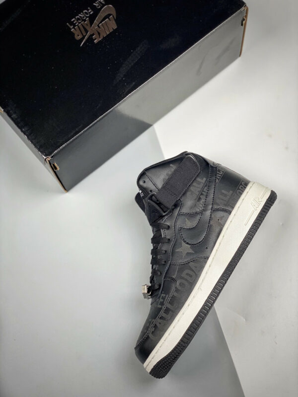 Nike Air Force 1 High 07 Premium Toll Free Black Sail-Vast Grey For Sale