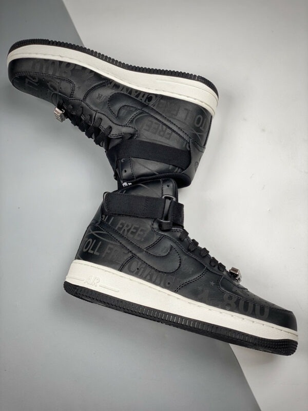 Nike Air Force 1 High 07 Premium Toll Free Black Sail-Vast Grey For Sale