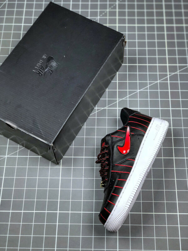 Nike Air Force 1 Jewel Chicago Black University Red-Black-White For Sale