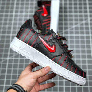 Nike Air Force 1 Jewel Chicago Black University Red-Black-White For Sale