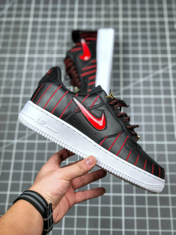 Nike Air Force 1 Jewel Chicago Black University Red-Black-White For Sale