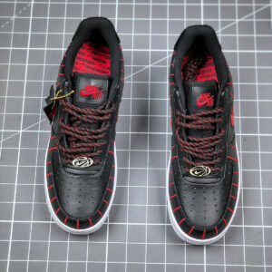 Nike Air Force 1 Jewel Chicago Black University Red-Black-White For Sale