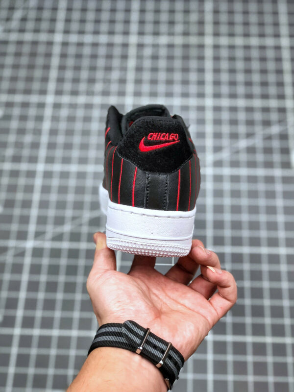 Nike Air Force 1 Jewel Chicago Black University Red-Black-White For Sale