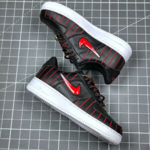 Nike Air Force 1 Jewel Chicago Black University Red-Black-White For Sale