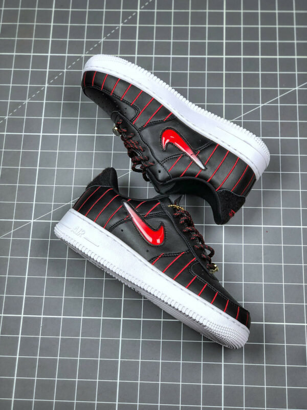 Nike Air Force 1 Jewel Chicago Black University Red-Black-White For Sale