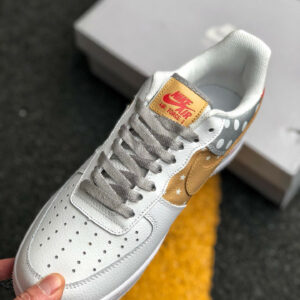 Nike Air Force 1 Low Stars White Metallic Silver-Tan For Sale