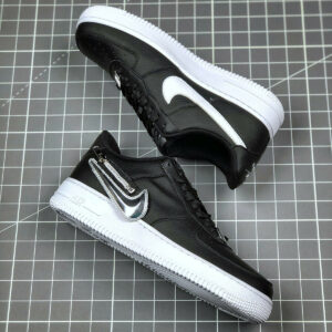 Nike Air Force 1 Low Zip Swoosh Black CW6558-001 For Sale