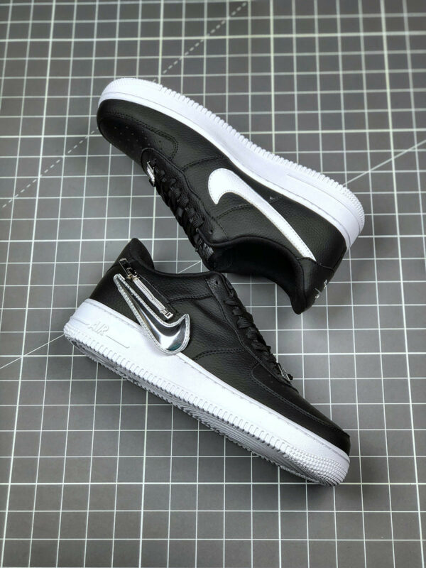 Nike Air Force 1 Low Zip Swoosh Black CW6558-001 For Sale