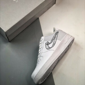 Nike Air Force 1 Low 3D Swoosh White Black DR0149-100 For Sale