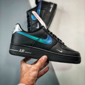 Nike Air Force 1 Low Black Blue Lightning FD0654-001 For Sale