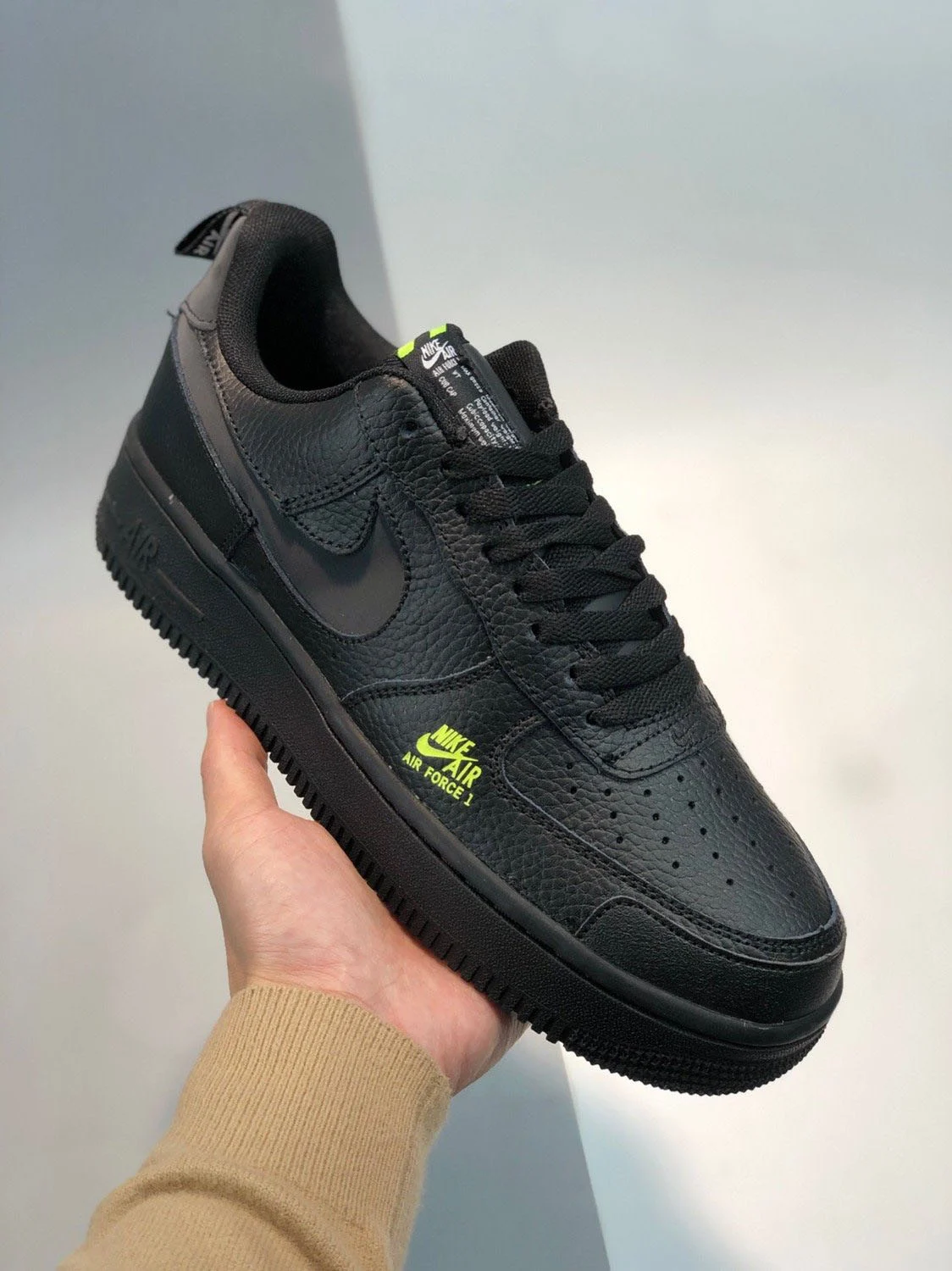 Nike Air Force 1 Low Black Reflective Swooshes For Sale