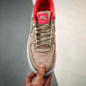 Nike Air Force 1 Low Fossil Stone Laser Crimson White DQ7782-200 For Sale