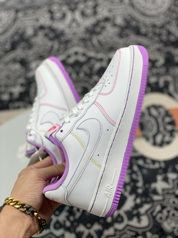 Nike Air Force 1 Low GS Contrast Stitch Fuchsia Glow For Sale