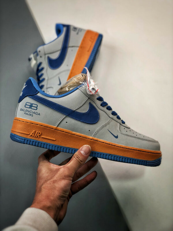 Nike Air Force 1 Low Grey Blue Orange For Sale