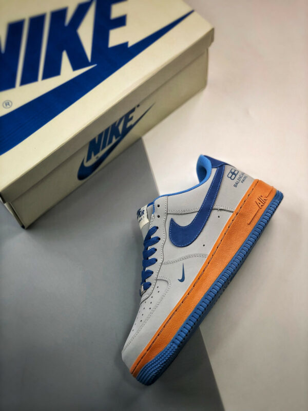 Nike Air Force 1 Low Grey Blue Orange For Sale