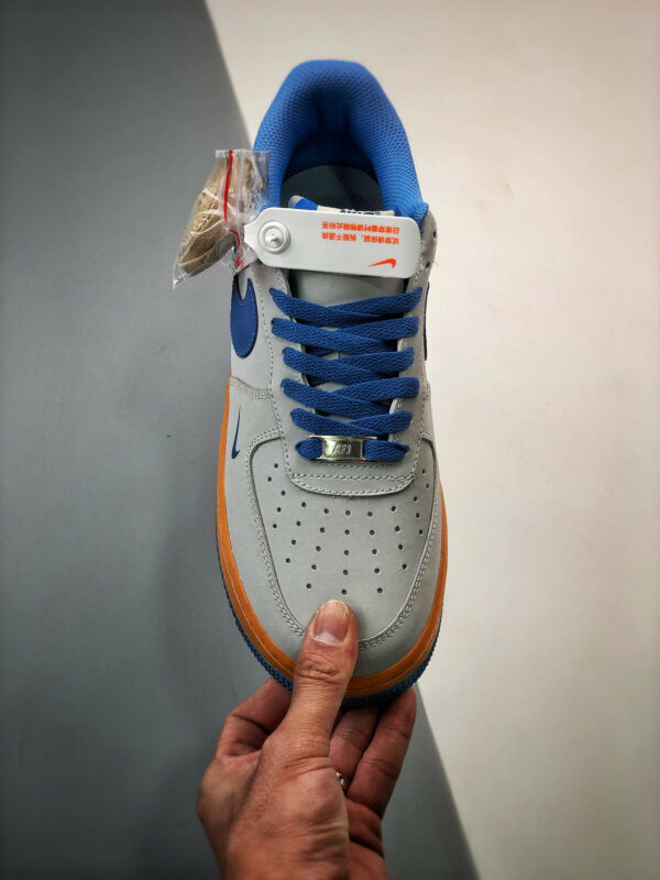 Nike Air Force 1 Low Grey Blue Orange For Sale